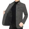 Chaqueta de Lana Nueva Primavera y Otoño 2026, Camisa de Lujo Ligero, Moda Masculina, Cuello Solapa, Abrigo Elegante de Gama Alta para Negocios, Nueva Ropa Versátil para Hombre