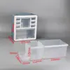 Caja de Elementos de Cajón de Escritorio de Plástico Japonés Caja de Almacenamiento Tipo Bloque de Construcción Estante para Materiales de Componentes Electrónicos Gabinete con Herramienta para Clasificar Tornillos