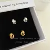 Pendientes de Plata Mate Cepillada con Aguja Francesa para Mujer, Pendientes Minimalistas de Lujo de Gama Alta Retro, Accesorios de Oreja Modernos de Temperamento Simple