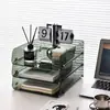 Suporte de Mesa para Armazenamento de Arquivos Estante de Escritório Transparente Suporte de Armazenamento Caixa com Gaveta de Acrílico Caixa Organizadora de Documentos