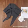 Xale triangular de tricô vazado 100% lã transfronteiriço, nova moda outonal, lenço versátil para sobreposição