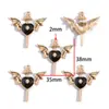 DIY Aleación de Goteo de Aceite Estilo Gótico Retro Colgante de Corazón con Alas Cruz Colgante para Pulsera Llavero W644