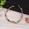 Pulseras Brazaletes Nueva Moda Europea y Americana Versátil Personalidad Gema Diamante de Color Pulsera Regalo para Mejor Amiga Pareja
