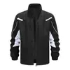 Jaqueta corta-vento com capuz masculina transfronteiriça esportiva casual para atividades ao ar livre, modelagem solta, versátil, moderna, com retalhos, comércio exterior