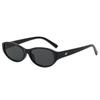 Lentes de Sol Ovalados Rojos Coreanos de Montura Pequeña, Americanos Retro Disco Anti-UV para Miopía para Mujer con Rostros Pequeños a la Moda