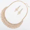 Joyería Europea y Americana Pendientes y Collar de Novia Juego de Dos Piezas con Pedrería para Accesorios de Vestido de Boda Set de Escenario Cadena N343