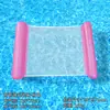 PVC Ecológico Nuevo Estilo Lentejuelas Degradado Clip Malla Hamaca de Agua Reclinable Inflable Exterior Adulto Respaldo Fila Flotante Inflable