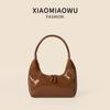 Bolsa Meia-Lua Cor Doce Nicho de Verão Superfície Brilhante Couro Envernizado PU Bolsa de Mão Feminina Nível Alto Combinação Livre Bolsa de Ombro Transversal