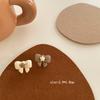 Pendientes de otoño e invierno, lindos animalitos, oso, conejo, cereza, pendientes de plata de ley, pendientes sencillos japoneses y coreanos, dulce belleza al por mayor