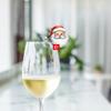 Decoración de etiqueta para copa de vino de fiesta navideña transfronteriza TX, decoración acrílica de Papá Noel y ciervo, suministros al por mayor