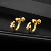 Pendientes de Clip de Circonita Cuadrada Transfronterizos para Hombres, Brazaletes de Oreja Modernos y de Lujo para Mujeres, Accesorios de Moda y Versátiles