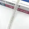 Nuevo Encaje de Malla Bordado con Perlas Perlas de Arroz Cinta Accesorios para Ropa Cortina Zapatos Sombrero 2CM de Ancho