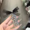Presilha de Cabelo Estilo Francês de Luxo Leve com Laço de Pérola, Presilha Bico de Pato, Presilha BB, Acessório de Cabelo Super Delicado com Strass, Ornamento de Cabelo de Luxo Elegante de Alta Qualidade