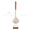Juego de espátulas de silicona, resistentes a altas temperaturas, para utensilios de cocina antiadherentes, espátula de cocina con mango de madera, cuchara para sopa, herramientas de cocina para el hogar