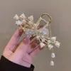Presilha de Cabelo com Franja de Metal com Design de Espiga de Trigo, Grampo de Cabelo Exquisito de Alto Padrão Totalmente Cravejado para Penteados Altos na Parte de Trás da Cabeça, Acessórios de Cabelo para Atacado