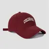 Gorra de béisbol con letras de moda para primavera, verano, otoño e invierno, con circunferencia de cabeza grande y parte superior profunda de color café, para hombres y mujeres, gorra de béisbol con cara pequeña