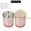 Taza de vidrio electrochapado para vela DIY hecha a mano casera recipiente para vela de aromaterapia de cera de soja Portavelas decoración taza vacía venta al por mayor