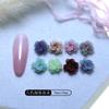 Simulación de celebridades de Internet, suaves y talladas, con relieve de viento, para decoración de uñas, joyería explosiva de resina de camelia, accesorios de armadura