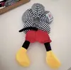 Goma para el pelo con forma de trasero de Mickey y flor para niñas, Cuerda para el pelo linda con rayas y forma de pie, Cuerda para el pelo de dibujos animados divertida para moños y coletas