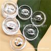 Botones de Cristal Acrílico Redondos de Dos Agujeros con Borde Plateado al por Mayor para Abrigos Largos y Abrigos, Botones de Cristal Transparentes