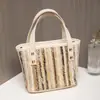 Bolsas de Mujer, Bolsos de Mano, Bolsos, Bolsos Tejidos de Nueva Moda 2025, Bolsos Cubo Simples de Hombro, Cestas de Verduras