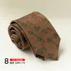 Corbata Elegante con Patrón Retro, Corbata Formal Atada a Mano, Atuendo Formal para Novio de Boda, Corbata Estampada Moda Estilo Hong Kong 8cm