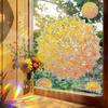 Ofer nueva película electrostática ADX1107 con diseño de flor de mandala dorada, pegatinas para ventanas de vidrio para decoración del hogar, venta al por mayor, se pueden reemplazar