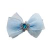 Fornecimento a longo prazo Cocar congelado Snowflake Diamond fio de cabelo clipe Princesa Elsa Super fada fita laço hairpin