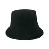 Chapéu de Inverno Feminino Estilo Japonês Estilo Coreano Versátil Mostra o Rosto Pequeno Chapéu de Bacia Camurça Chapéu de Pescador Chapéu Balde Lã de Cordeiro Chapéu Quente para Mulheres