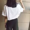 Camiseta Blanca de Manga Corta para Mujer, Estilo Nuevo de Verano, Estilo Coreano, Corte Holgado, Versátil, Color Sólido, Top Sencillo
