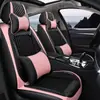Cojín para Asiento de Coche Hecho a Medida de Cuero Individual/Doble Universal para Todas las Estaciones, Cojín para Asiento de Coche de Seda de Hielo Transpirable para Cinco Plazas