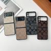 Adecuado para Samsung Zflip 40% de descuento Funda Apilada para Teléfono Móvil Patrón C Funda de Cuero Zflip4 Funda de Cuero de Moda Zflip5 Funda Protectora