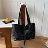 Bolsa de Ombro Tote Grande Capacidade Estilo Coreano Transfronteiriça Fofa Casual Tendência Moda 2026 Versátil Tecido Composto para Meninas