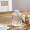Jarrón pequeño de vidrio vintage con relieve de flores secas, arreglo floral, dispositivo de cultivo de agua, mini jarrón de estilo europeo de pequeño diámetro.