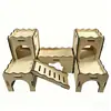 Castillo de Madera para Hámster, Casa con Forma de Ola, Escondite Resistente a Mordiscos, Villa Decorativa de Dos Pisos para Hámster