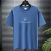 Comercio Exterior Manga Corta para Hombre Verano Nuevo Estilo Algodón Modal Moderno de Gama Alta Camiseta Versátil Cuello Redondo Superior para Hombre