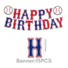 Decorações de Festa de Aniversário Temáticas de Baseball da Amazon, Conjunto de Presentes para Primeiro Aniversário, Guardanapos de Papel, Copos de Papel, Bandeirinhas de Puxar, Banners