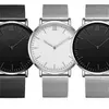 Explosiones transfronterizas Relojes para hombre de malla europea y americana tendencia de moda delgado fábrica de relojes coreana venta al por mayor en stock