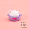 Nuevo Juguete de Comida Artificial de Dibujos Animados Cazuela Resina Accesorios Pequeños Conejo Lindo Cerdo Pegamento de Crema Accesorios para Joyería DIY