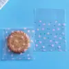 7*7+3 Saco de Embalagem para Biscoitos de Comida Assada Floco de Neve Crocante Lanches de Frutas Secas Pequeno Presente Saco Autoadesivo Translúcido