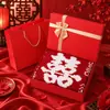 Presente de Casamento para Recém-Casados Noiva Melhor Amiga Amiga Mulher Noivado Alto Padrão Prático Criativo Estilo Chinês Vermelho Cem Felicidades Manta