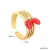 Diseño de Nicho Transfronterizo Acero Inoxidable Borla Mariposa Anillo Abierto Ajustable Chapado en Oro de 18K Moda Anillo Personalizado