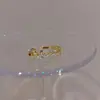 Anel de Casal Prata Shenzhen S925 Prata Esterlina Anel de Flor Pérola Diamante Retrô Francês Design de Senso de Luxo Leve Nicho Feminino
