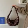 2026 Nueva Bolsa de Hombro de Lunares para Mujer Elegante de Nicho Plegada Estilo Bolso Dumpling Moda Viaje Bolso de Hombro Único
