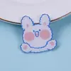 Broche de Conejo de Acrílico de Dibujos Animados Coreanos Ins Pin para Bolso de Niña Parche Accesorio Pequeño Estuche Lápices Estilo Ins