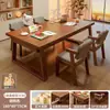 Sala de estar grande mesa longa leitura aprendizado quarto escritório em casa sofá costas mesa longa de-mesa de sala de estar duas pessoas