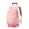Pescado Natural Nuevo Grado 2 a 6 Mochila con Ruedas para Subir Escaleras Escuela Secundaria Niños Gran Capacidad Desmontable Cabello de Una Pieza