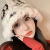 Gorro de punto de pelo de conejo estilo chino invierno Nuevo Moda Nacional sombrero de león cálido sombrero de pescador cara linda mirando sombrero de cabeza de tigre pequeño