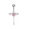 Comercio Electrónico Mayorista Transfronterizo Moda Personalizada Producto Nuevo Incrustado con Circonita Exquisita Forma de Alas de Ángel Piercing para Ombligo Joyería