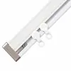 Riel ultrafino estilo minimalista moderno de aleación de aluminio oculto para cortinas, montaje superior en riel recto, riel de deslizamiento silencioso para ventanas de apertura hacia adentro